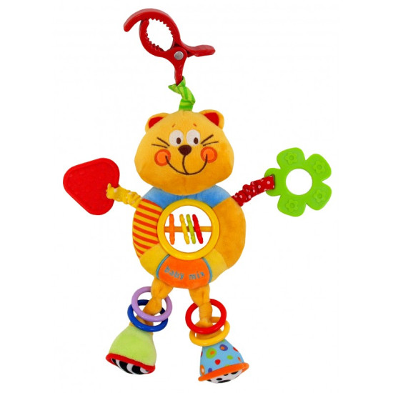 Плюшевая подвеска с вибро Baby Mix TE-8562-24C, Котик, желтый