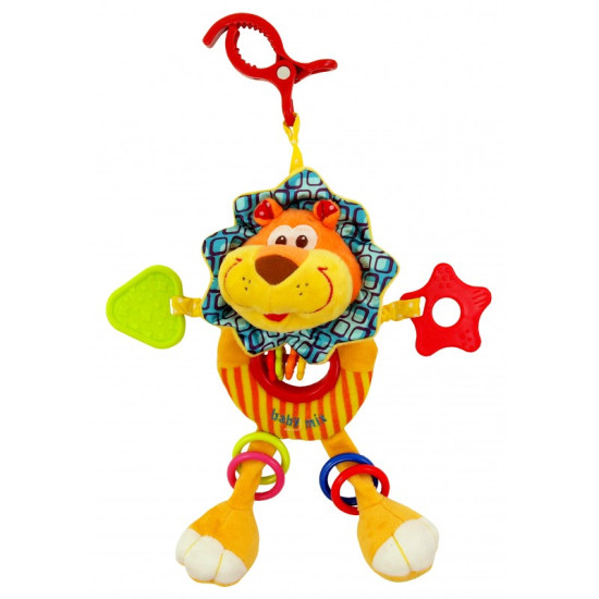 Плюшевая подвеска с вибро Baby Mix TE-8562-24L, Лев, желтый