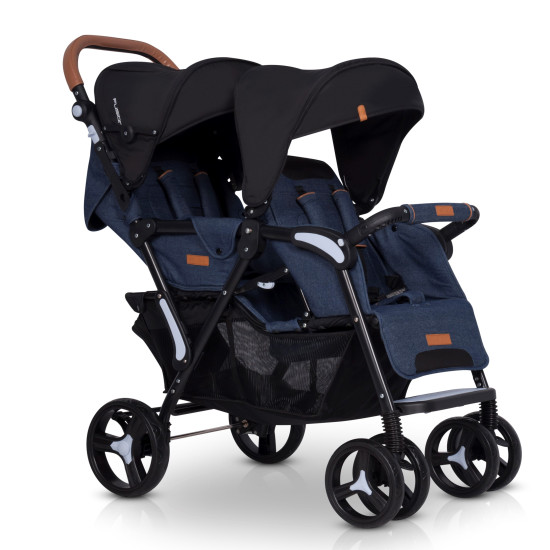 Коляска для двійні EasyGo Fusion Duo 2019 denim, джинсовий