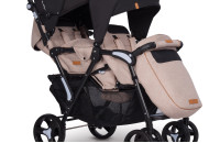 Коляска для двійні EasyGo Fusion Duo 2019 latte, бежевий