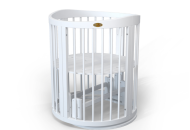 Кроватка-трансформер от 0 до 6 лет IngVart Baggybed Round Moon 9 в 1 с ламелями ФР-00002242 white, белый, белый