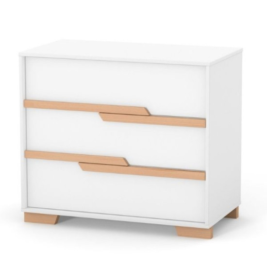 Комод Верес Сіетл 900 33.2.37.2.15, біло/буковий, білий/беж