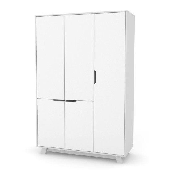 Шкаф Верес Manhattan 1200 с ящиками бело / серый, белый / серый