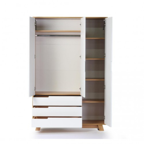 Шафа Верес Manhattan 1200 з шухлядами біло/буковий, білий/беж