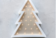 Ночник Sabo Елка N11wh2, дерево & белый, белый / беж