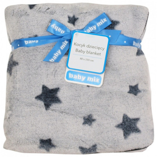 Плед Baby Mix SH-SR01 80x110 Звездочки SH-SR01, Starlet grey, серый