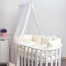Постельный комплект 8 эл Twins Dolce Сердечки 4064-D-403, ecru, бежевый