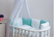 Постельный комплект 8 эл Twins Dolce Сердечки 4064-D-402, mint, мятный