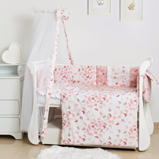 Bed a set 8 EL Twins Romance Spring Collection 4024-TR-24, Butterfly Pink, Pink