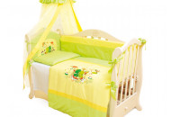 Постельный комплект для детской кровати 7 эл Twins Evo Лягушки зеленый