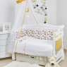 Постельный комплект 8 эл Twins 3D Funny Stars (бампер мембрана) 4079-S-003, yellow, желтый