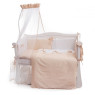 Постельный комплект 8 эл Twins Romantic Бантики 4024-R-007, white / beige, белый / беж