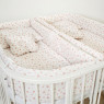 Постельный комплект для двойни 14 ел Twins 4000-T-401-15, Сердечки коралл, коралловый