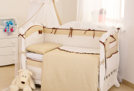 Постельный комплект 8 эл Twins Premium Starlet 4028-P-023, brown, беж / коричневый