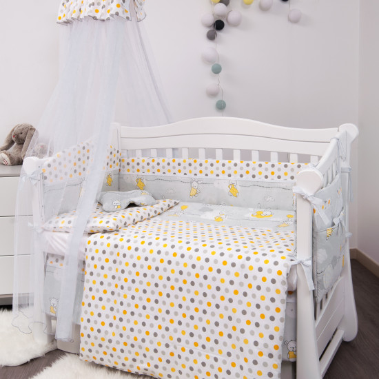 Постельный комплект 8 эл Twins Modern І 4040-P-101, Зайчики желтые, желтый