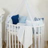 Постельный комплект 8 эл Twins Dolce Горошки 4066-DP-408, blue, голубой