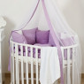 Постельный комплект 8 эл Twins Dolce Горошки 4066-DP-407, violet, фиолетовый