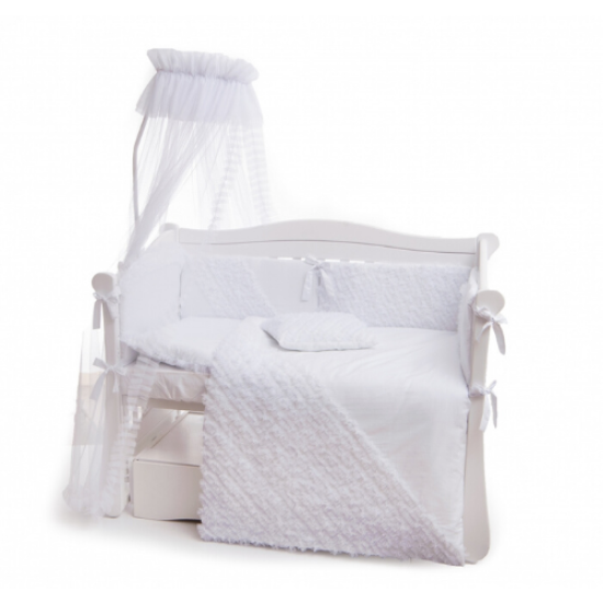 Постельный комплект 7 эл Twins Romantic Ballet 4024-R-008, white, белый