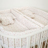 Постельный комплект для двойни 14 ел Twins 4000-T-401-15, Сердечки коралл, коралловый