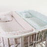 Постельный комплект для двойни 14 ел Twins 4000-T-404, Сердечки мятно-коралловые, мятный / коралловый
