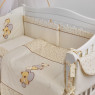 Постельный комплект 7 эл Twins Romantic Teddy Love 4024-R-006, white / beige, белый / беж