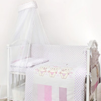 Постельный комплект 8 эл Twins Dolce Друзья зайчики 4060-D-002, pink, розовый