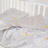 Сменная постель 3 эл Twins Premium Glamour Limited Зайчики и луна серый