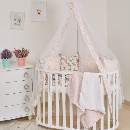 Постельный комплект 8 эл Twins Dolce Лесные жители 4063-D-020, Бэмби коралл, коралловый