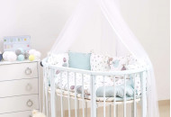 Постельный комплект 6 эл Twins Dolce бампер подушки 4064-D-311, Forest mint, мятный