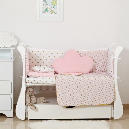 Bed kit 6 EL Twins Dolce Insta 4075-D-502, Mickey Pink / Gold, Pink