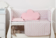 Постельный комплект 6 эл Twins Dolce Insta 4075-D-503, Микки розовый / серебро, розовый