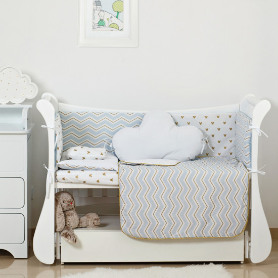 Bed a set 6 EL Twins Dolce Insta 4075-D-504, Mickey Blue / Gold, Blue