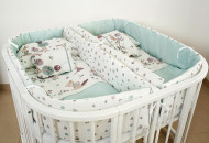 Постельный комплект для двойни 14 ел Twins, Forest mint, м 