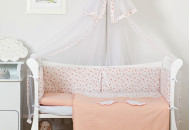 Постельный комплект 8 эл Twins Evo Angel Baby 4074-A-043, coral, коралловый