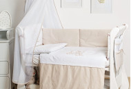Постільний комплект 8 ел Twins Dolce Loving bear 4062-D-009, white/beige, білий/беж