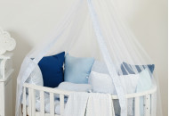 Постельный комплект 8 эл Twins Dolce Горошки 4066-DP-408, blue, голубой
