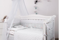 Постельный комплект 8 эл Twins Modern І 4040-P-103, Зайчики розовые, розовый