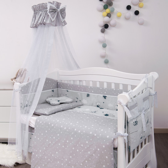 Постельный комплект 8 эл Twins Modern І 4040-P-102, Зайчики голубые, голубой