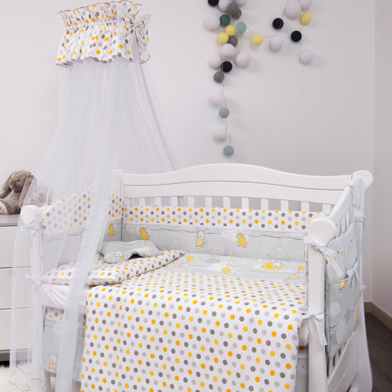 Постельный комплект 8 эл Twins Modern І 4040-P-101, Зайчики желтые, желтый