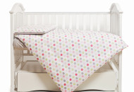 Changing Bed 3 el Twins Happy Points pink gray/pink