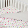Changing Bed 3 el Twins Happy Points pink gray/pink