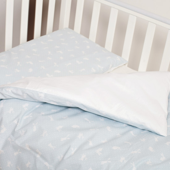 Changing Bed 3 el Twins Happy rabbits mint white/mint