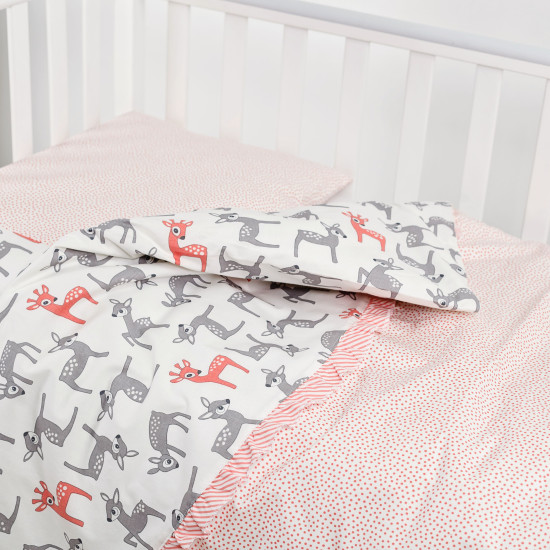 Сменная постель 3 эл Twins Dolce Лесные жители 3063-D-015, bembicoral, коралловый