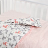 Сменная постель 3 эл Twins Dolce Лесные жители 3063-D-015, bembicoral, коралловый