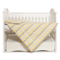 Сменная постель 3 эл Twins Happy wave yellow белый/желтый
