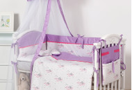 Постельный комплект для детской кровати 8 эл Twins Modern ІІ Мишки розовый