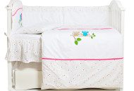Постельный комплект 4 эл Twins Evo Совы 4069-A-020, pink, белый / розовый