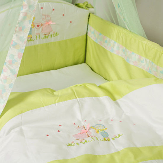 Постельный комплект для детской кровати 7 эл Twins Kids зеленый