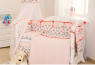 Постельный комплект 8 эл Twins Premium Бэмби 4029-P-035, coral, коралловый