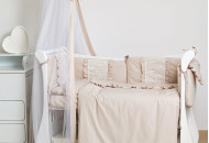 Постельный комплект 8 эл Twins Romantic Spring collection 4024-TR-02, beige, бежевый